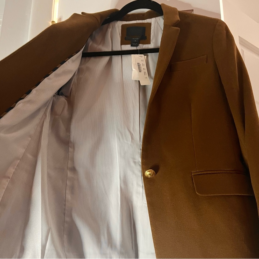 🤎 J. Crew Collection 100% Cashmere Brown Blazer
